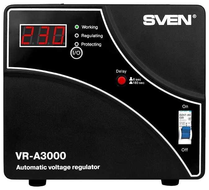 Стабилизатор напряжения однофазный SVEN VR-A3000 (1.8 кВт) фотография 2