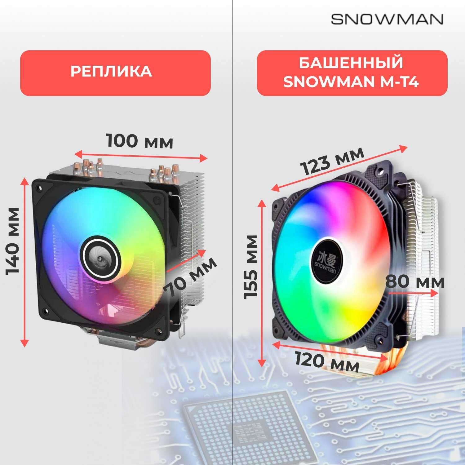 Кулер Snowman M-T4 фотография 3