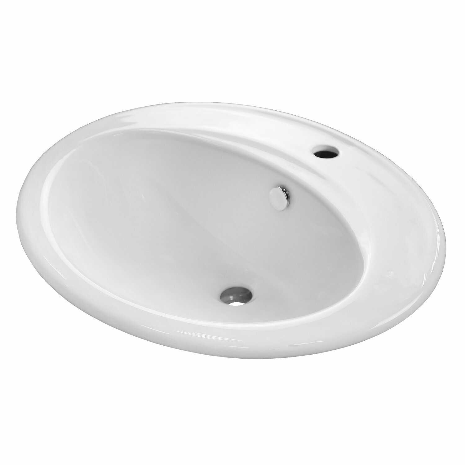 Раковина Azario 550х470х200 встраиваемая сверху, овальная (AZ-6002) фотография 1
