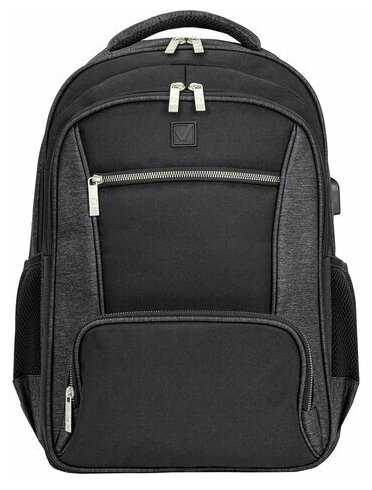 Рюкзак BRAUBERG URBAN универсальный, с отделением для ноутбука, черный/серый, 46х30х18 см, 270750 фотография 1