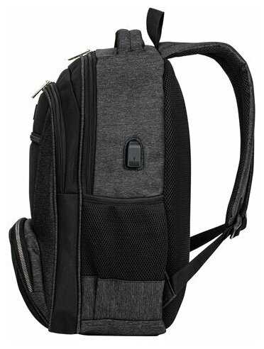 Рюкзак BRAUBERG URBAN универсальный, с отделением для ноутбука, черный/серый, 46х30х18 см, 270750 фотография 2