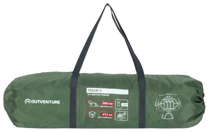 Палатка кемпинговая трехместная OUTVENTURE Teslin 3 фотография 4