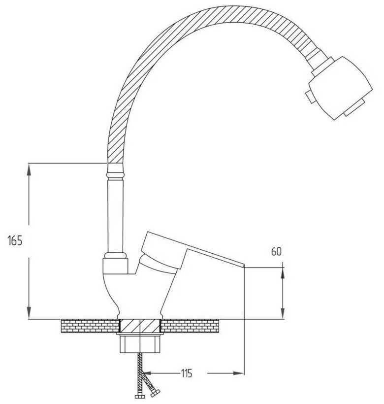 Смеситель на кухню Potato P58201 фотография 1