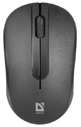Мышь беспроводная компьютерная Defender Hit MM-495 черная, 3 кнопки, 1600 dpi