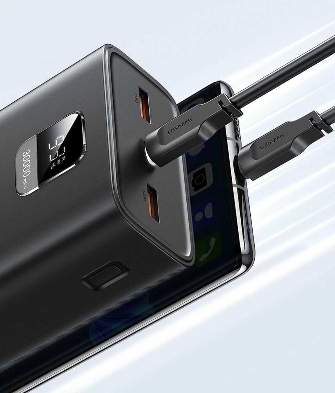Внешний аккумулятор Usams Power Bank (30000mAh 65W) фотография 6