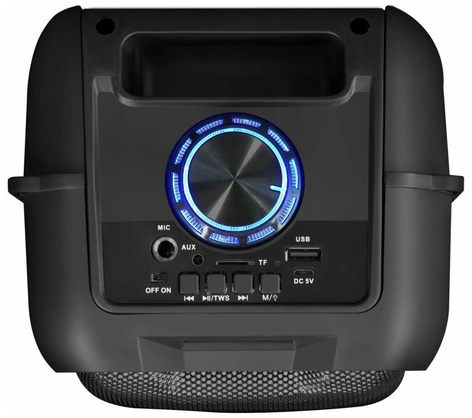 Акустическая колонка GINZZU GM-221, 24Вт, подсветка, 2400 мАч фотография 4