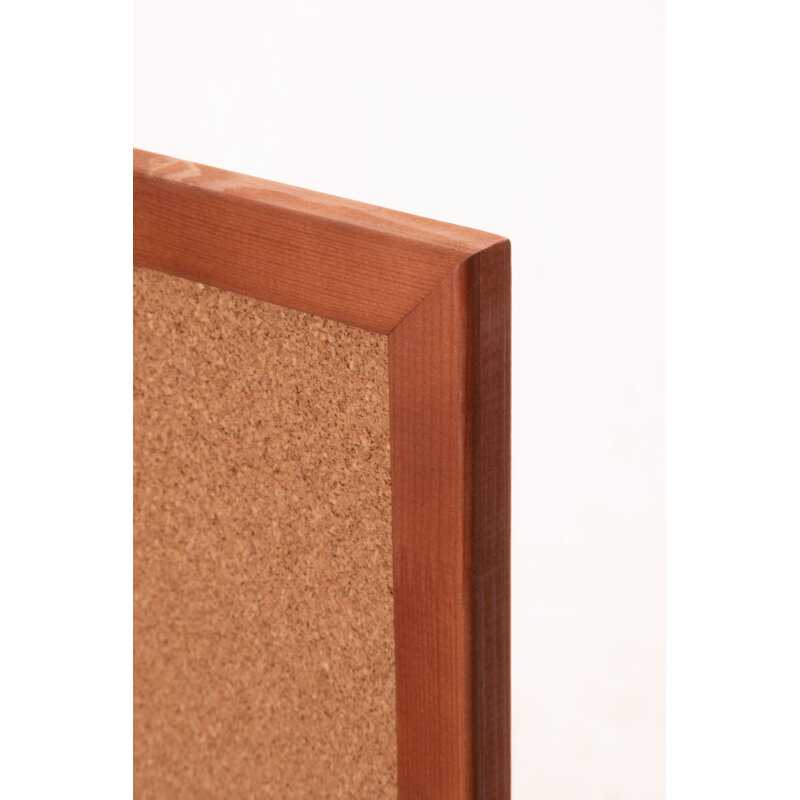 Доска пробковая Комус Premium деревянная рама фотография 2