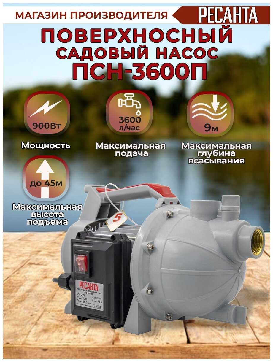 Поверхностный насос Ресанта ПСН-3300Ч фотография 1