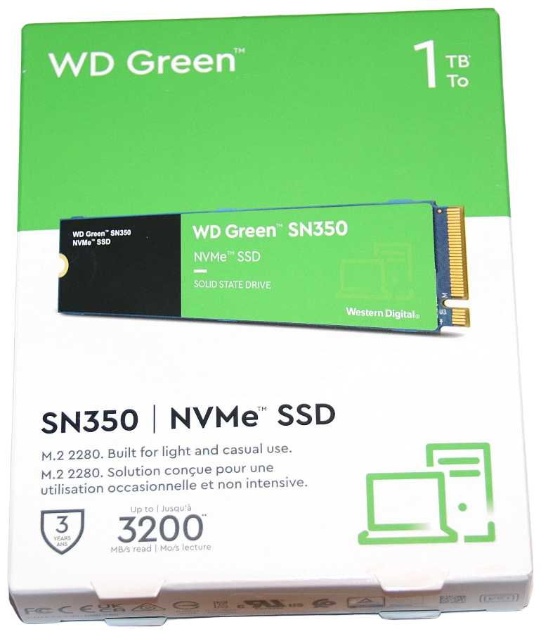 Твердотельный накопитель Western Digital WD Green M.2 (WDS100T3G0C) фотография 3
