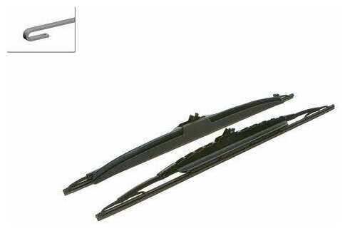 Щетка стеклоочистителя каркасная Bosch Twin Spoiler 367S, 2 шт. фотография 2