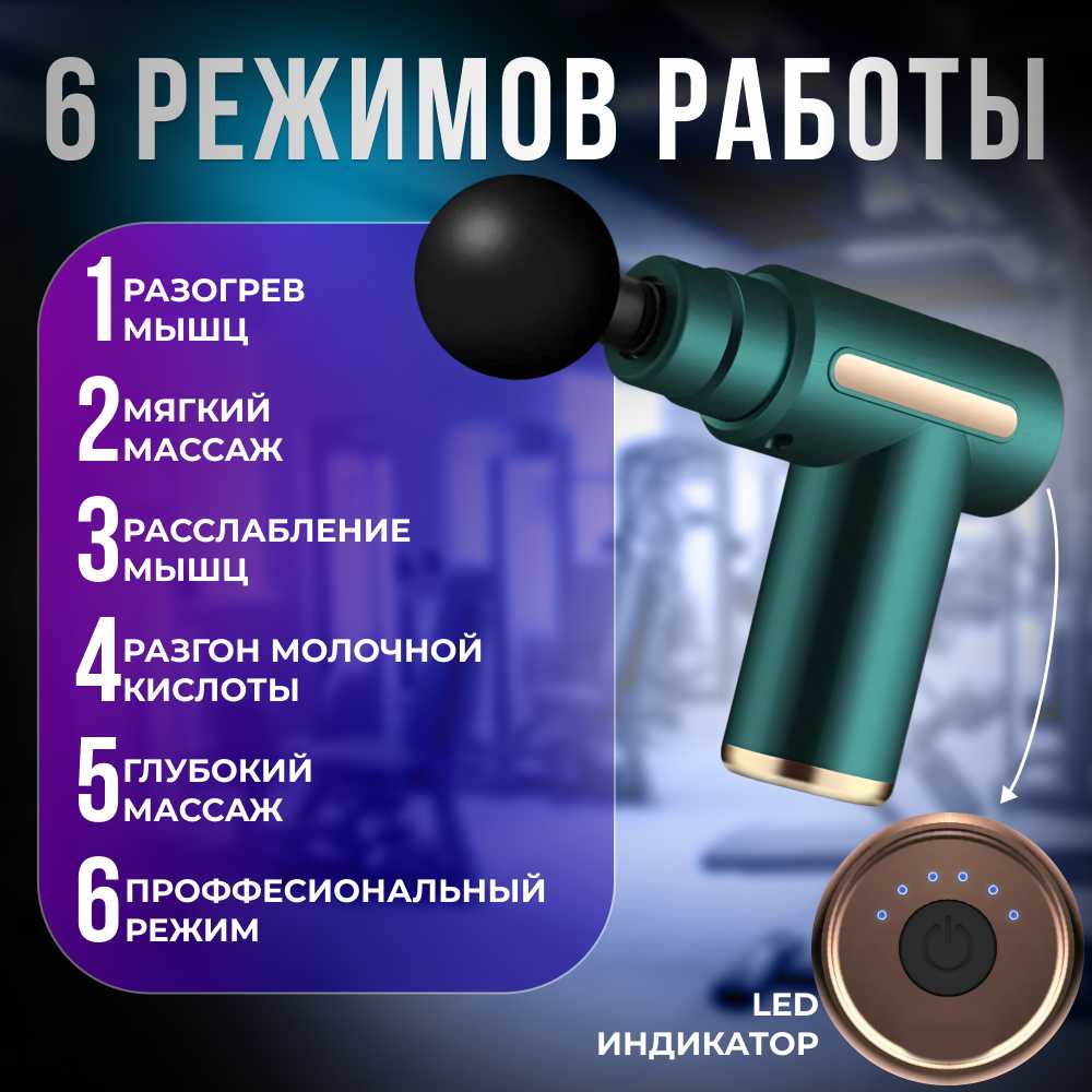Массажер Вибромассажер Массажный пистолет фотография 5