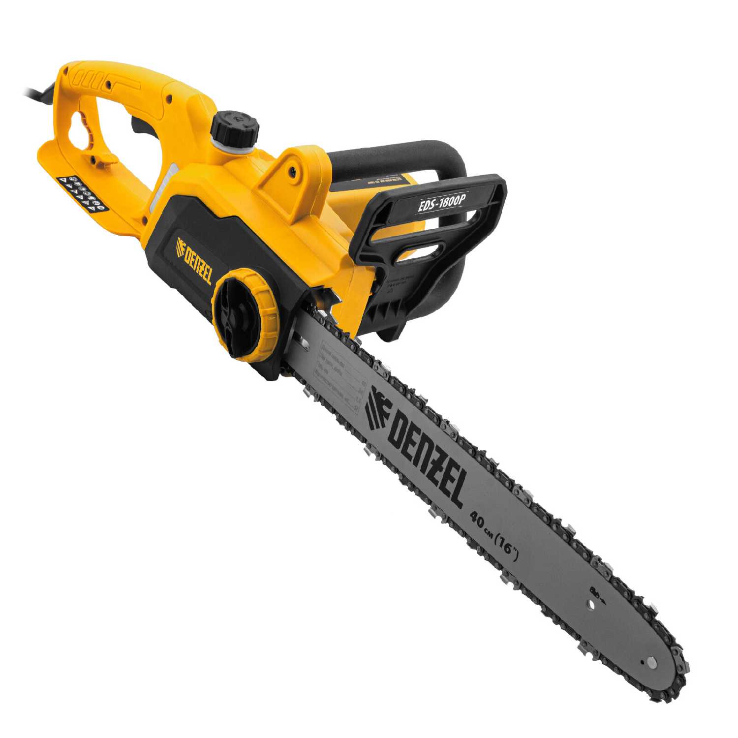 Пила цепная электрическая Denzel EDS-1800P [1,8кВт, шина 40см, шаг 3/8, паз 1,3мм, 57зв] [95615] фотография 1
