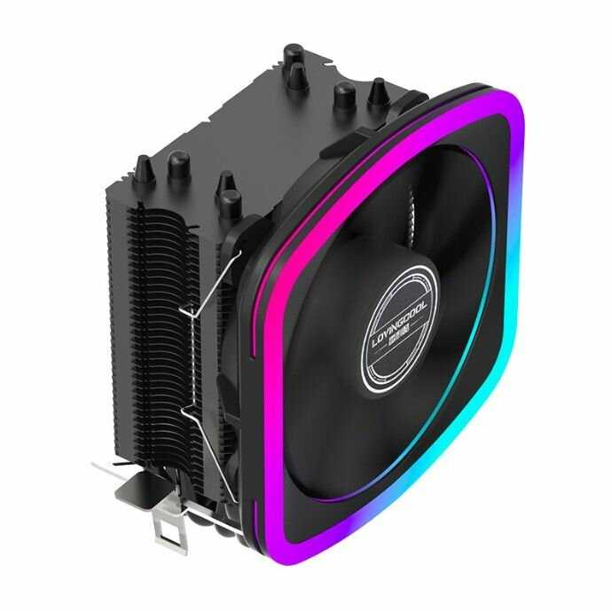 Кулер для процессора башенный 4PIN PWM для 1700, 1200, 1155, 1156, AM3, AM4, AM5 c ARGB подсветкой фотография 1