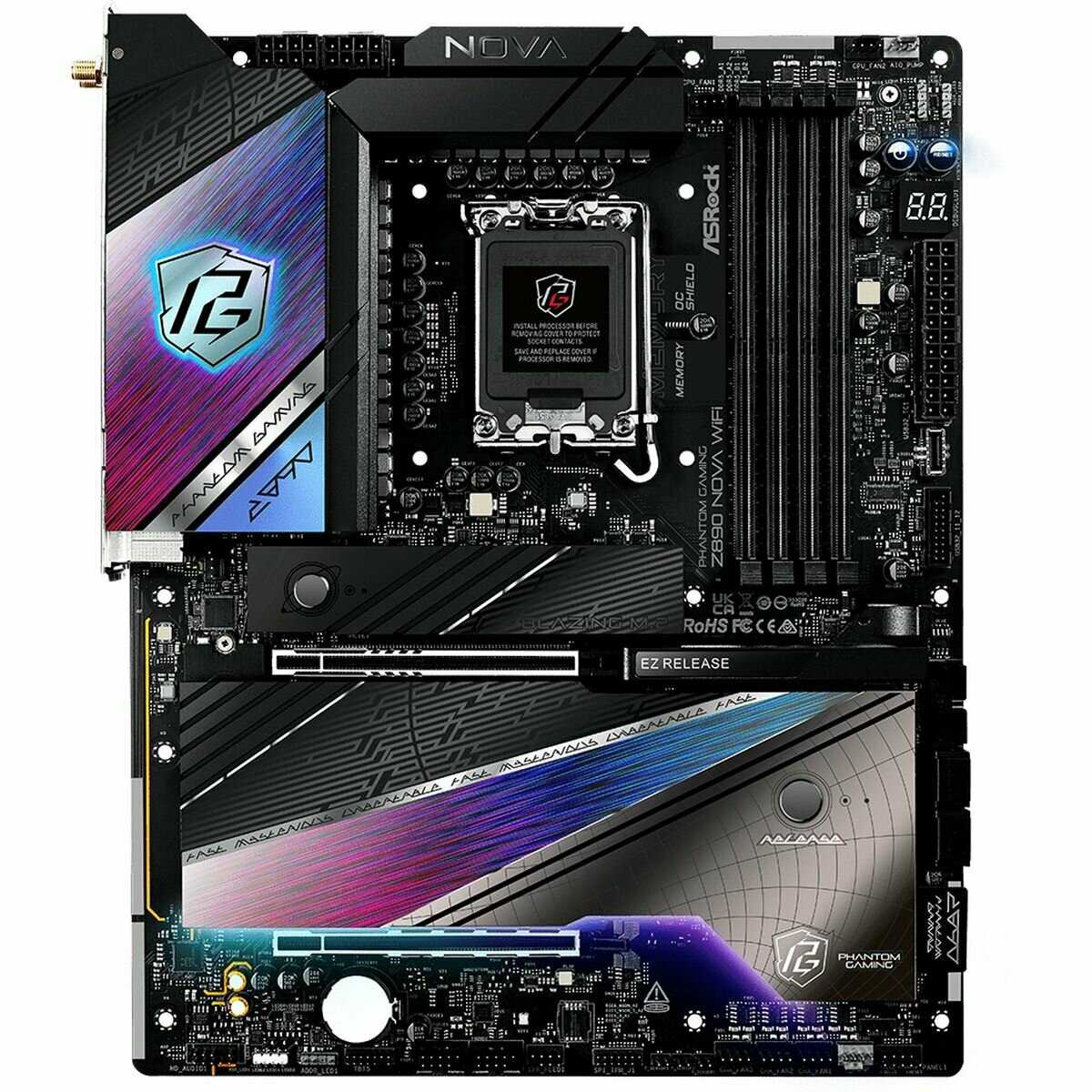 Материнская плата ASRock Z890 NOVA WIFI, LGA1851, Intel Z890, ATX фотография 1