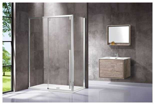 Душевой уголок Vincea Lugano VSR-1L9012CL-1 120х90х195 профиль хром, стекло прозрачное фотография 1