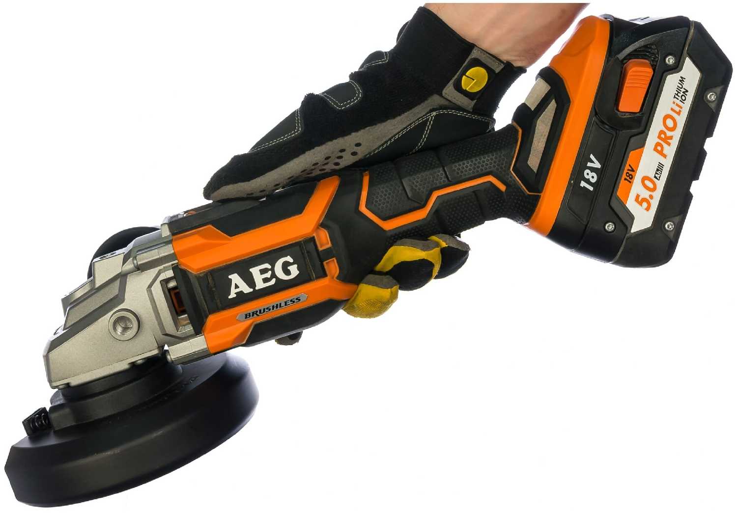 Аккумуляторная УШМ AEG BEWS 18-125BL (502C) 125 мм фотография 4