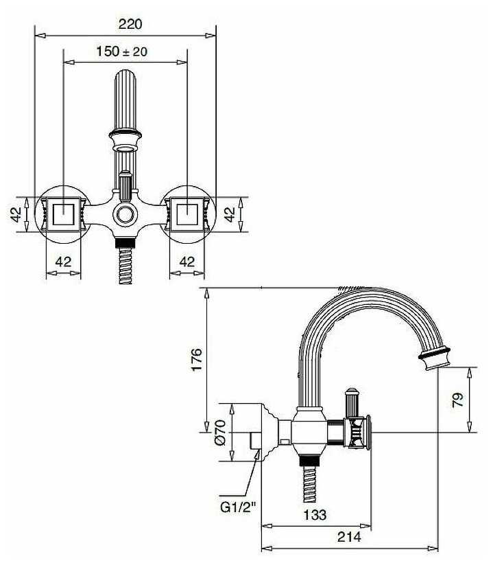 Смеситель CEZARES Olimp (VD-02-O) фотография 4