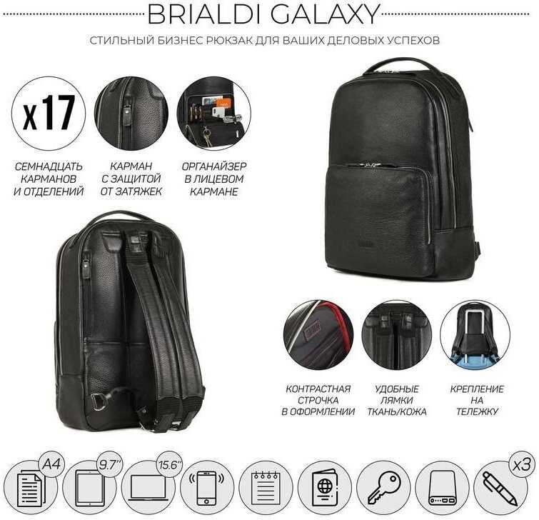 Мужской рюкзак BRIALDI Galaxy фотография 12
