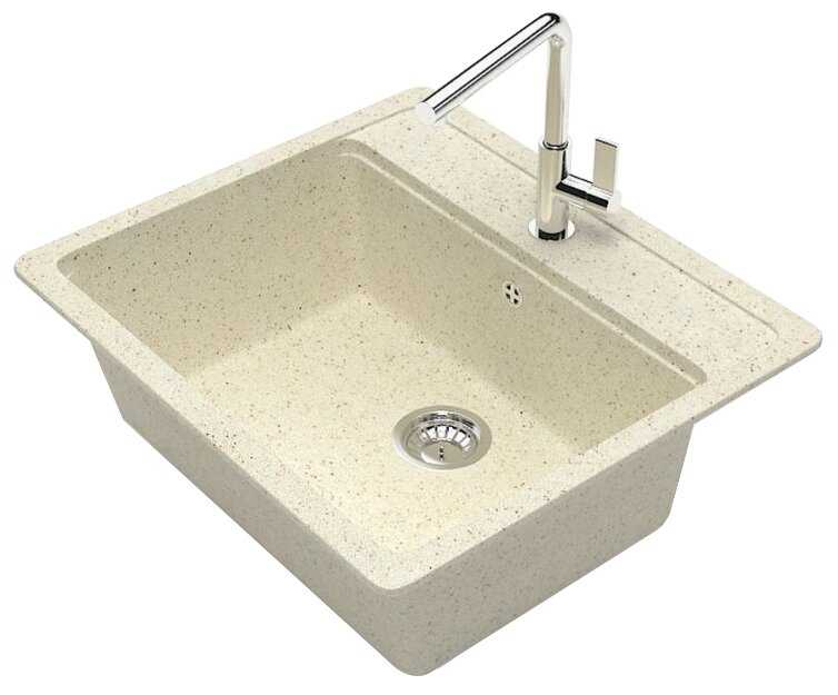 Врезная кухонная мойка BERGG ZETT lab Модель 9 T009Q, 50.5х57см, искусственный камень фотография 9