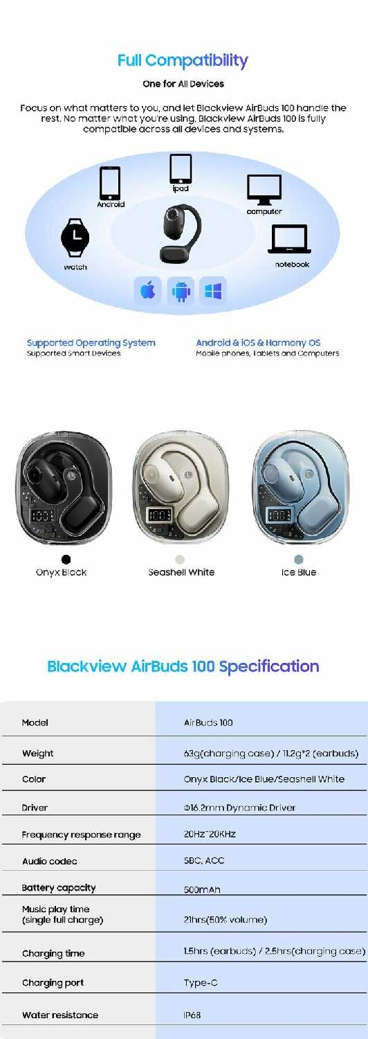 Наушники Blackview Airbus 100 фотография 19