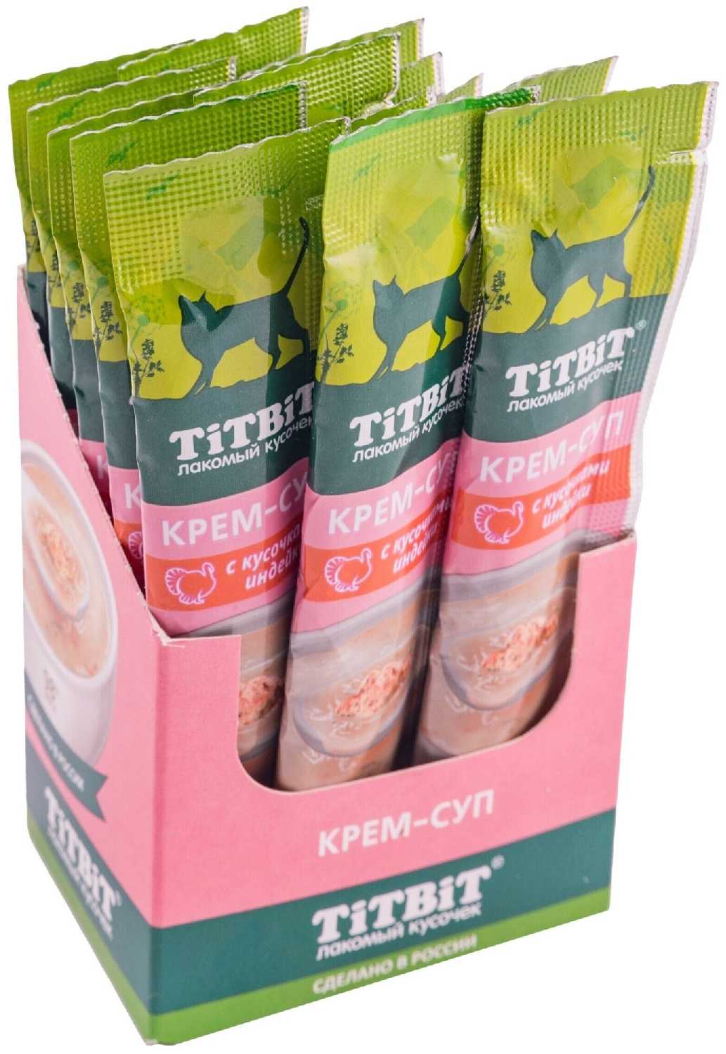 Лакомство для кошек TiTBiT Крем-суп с кусочками индейки фотография 6