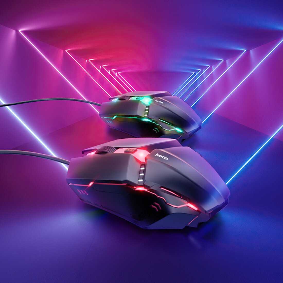 Игровая проводная клавиатура с мышкой Hoco GM18 Luminous gaming (русские буквы) фотография 18