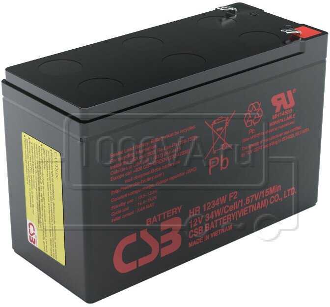 Аккумуляторная батарея CSB HR 1234W 12В фотография 8