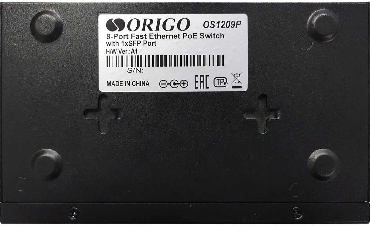 Сетевое оборудование ORIGO OS1209P A1A (Неуправляемый PoE-коммутатор) фотография 4