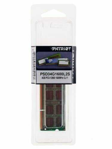 Оперативная память Patriot Memory SL 4 ГБ DDR3L SODIMM CL11 (PSD34G1600L2S) фотография 14