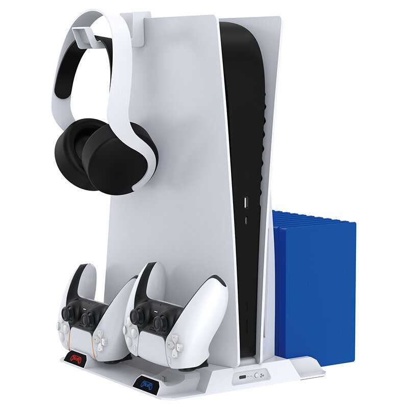 Аксессуары для PS5 Artplays охлаждающий стенд для PS5 с зарядкой для двух контроллеров [для двух контроллеров DualSense] фотография 5
