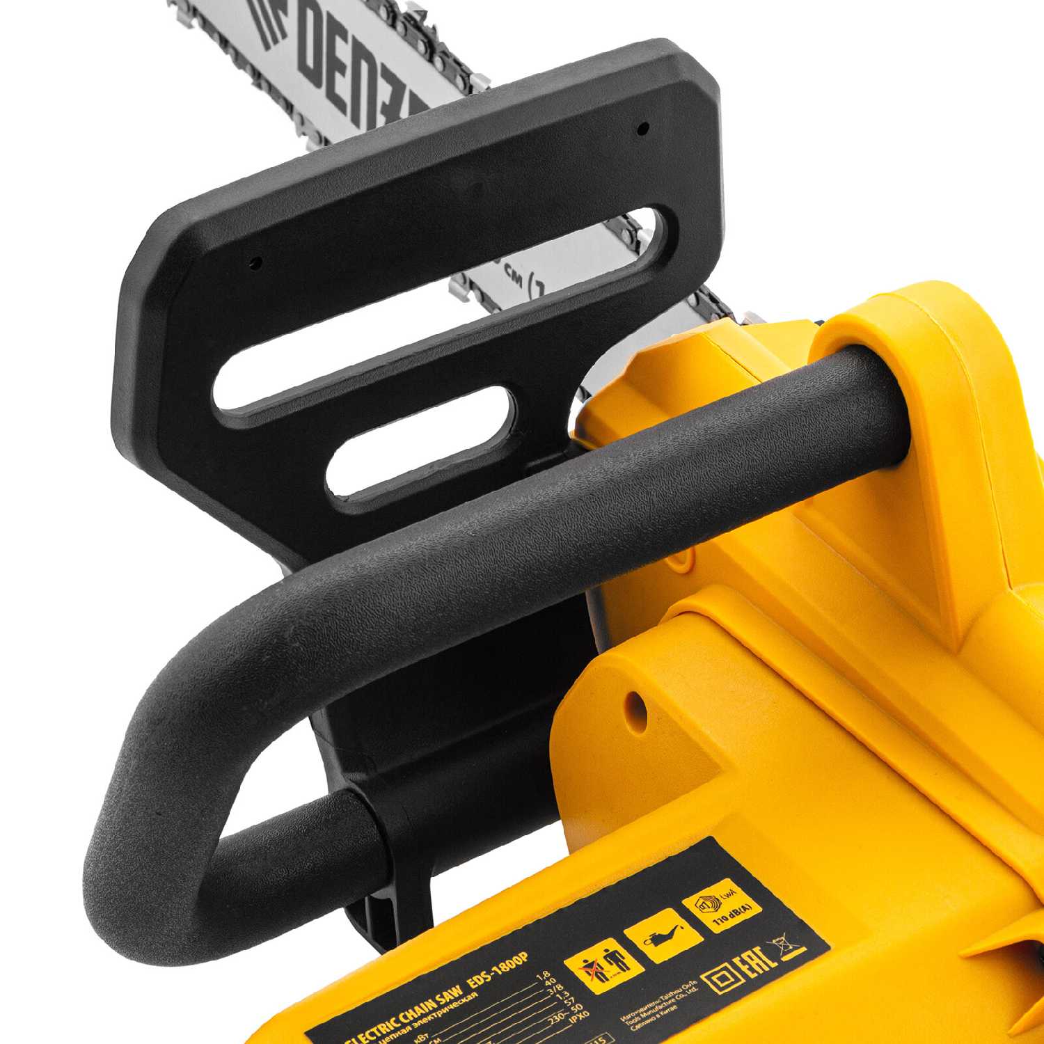 Пила цепная электрическая Denzel EDS-1800P [1,8кВт, шина 40см, шаг 3/8, паз 1,3мм, 57зв] [95615] фотография 8