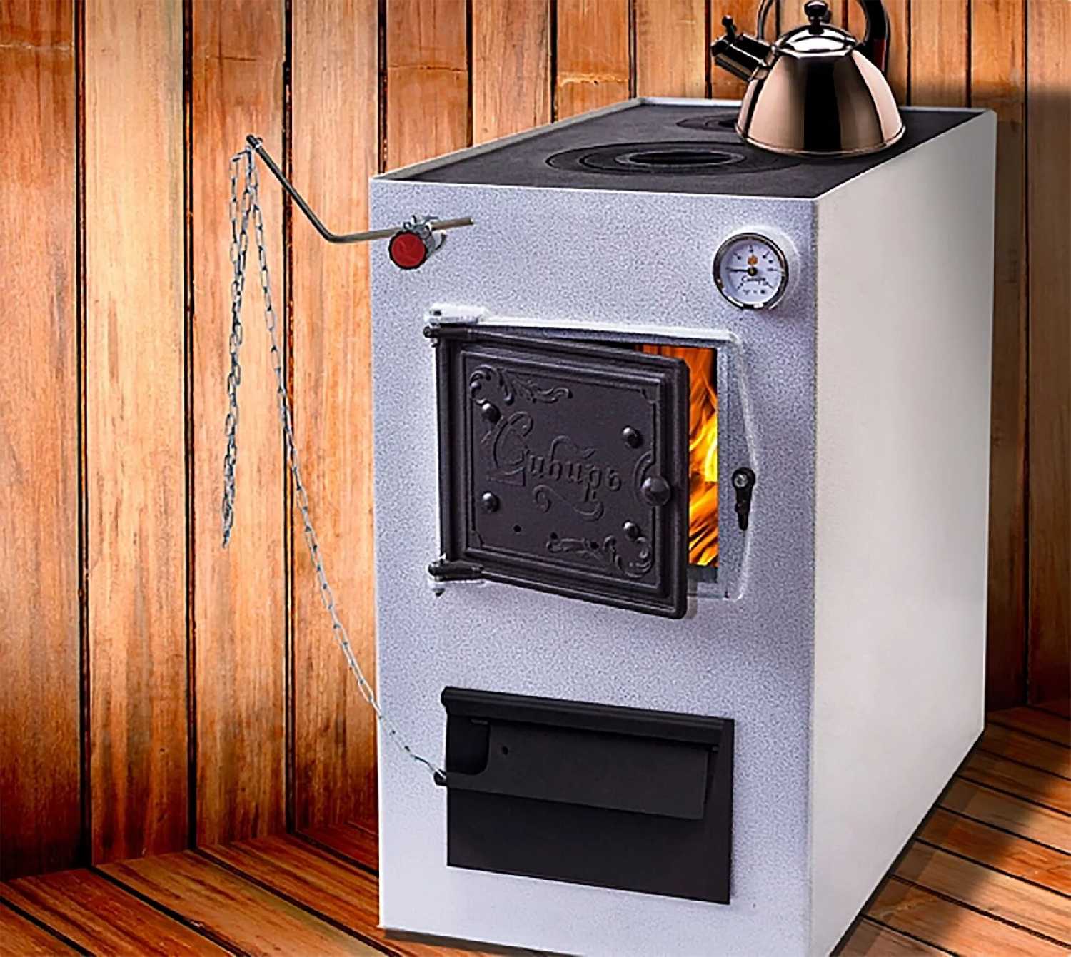 Котёл напольный твердотопливный Сибирь КВО 20 (универсальный) фотография 10