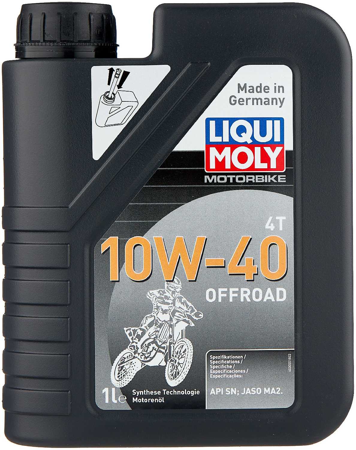 Полусинтетическое моторное масло LIQUI MOLY Motorbike 4T Offroad 10W-40
