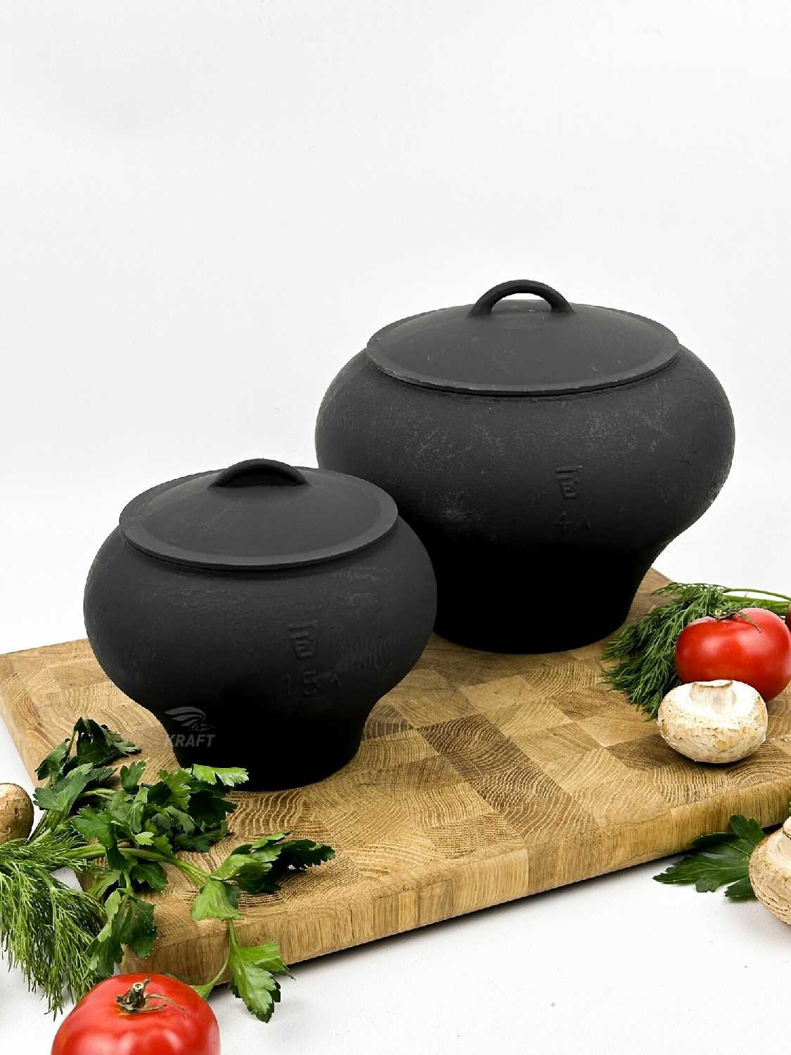 Комплект чугунных горшков Комплект чугунных горшков (2.5 л и 4 л) фотография 5