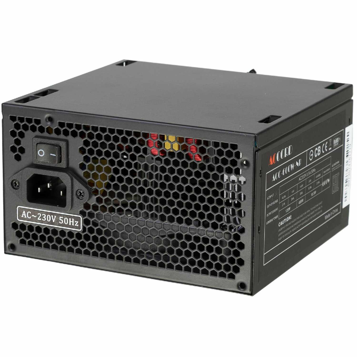 Блок питания Accord ACC-600W-NP [ATX 600W] фотография 2