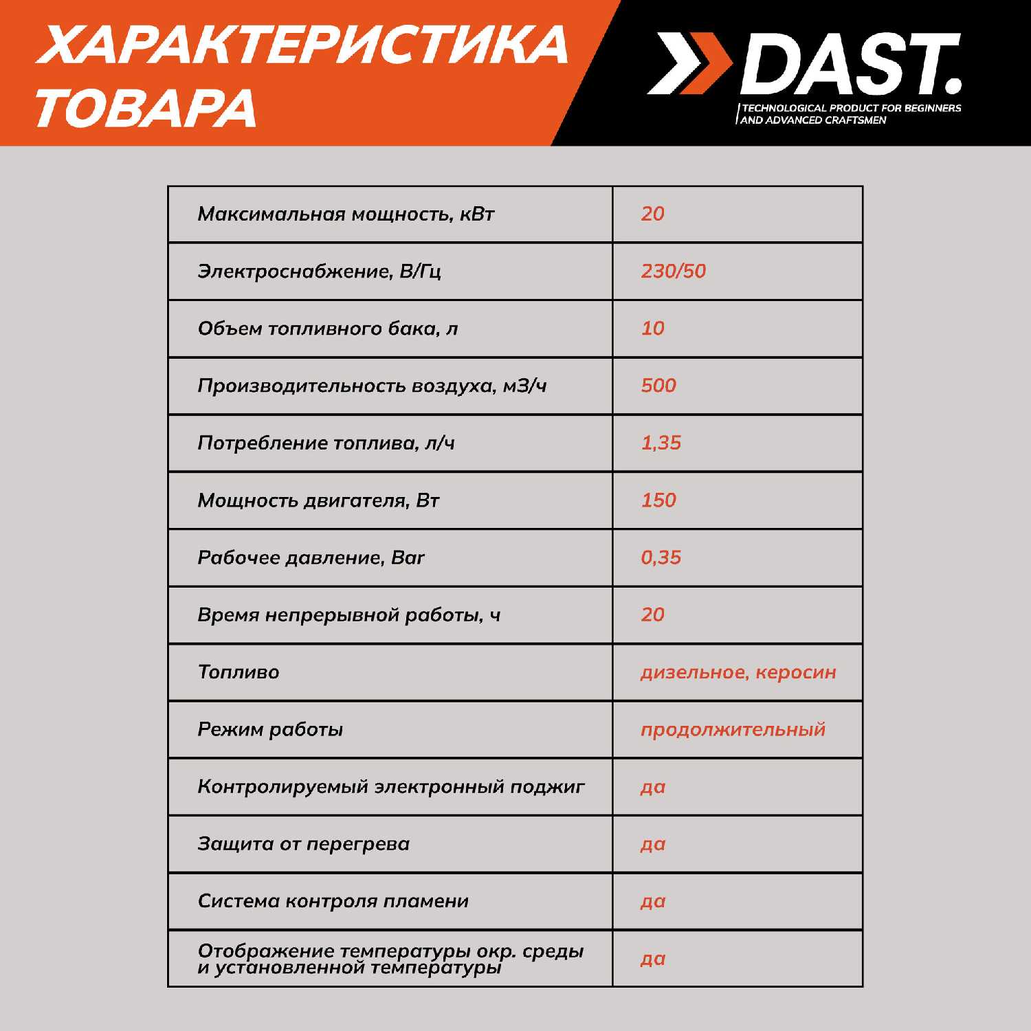 Дизельная тепловая пушка DAST DDTP-10-25S (25 кВт) фотография 19