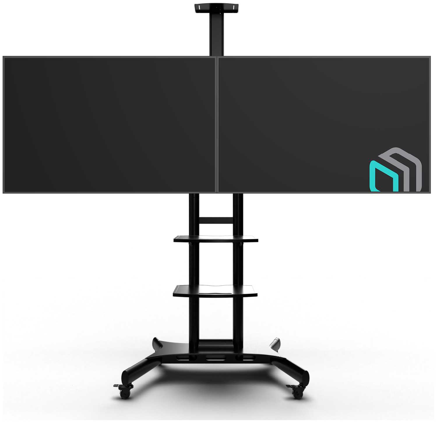 ONKRON TS1881DV чёрная, стойка для двух телевизоров с кронштейном 40