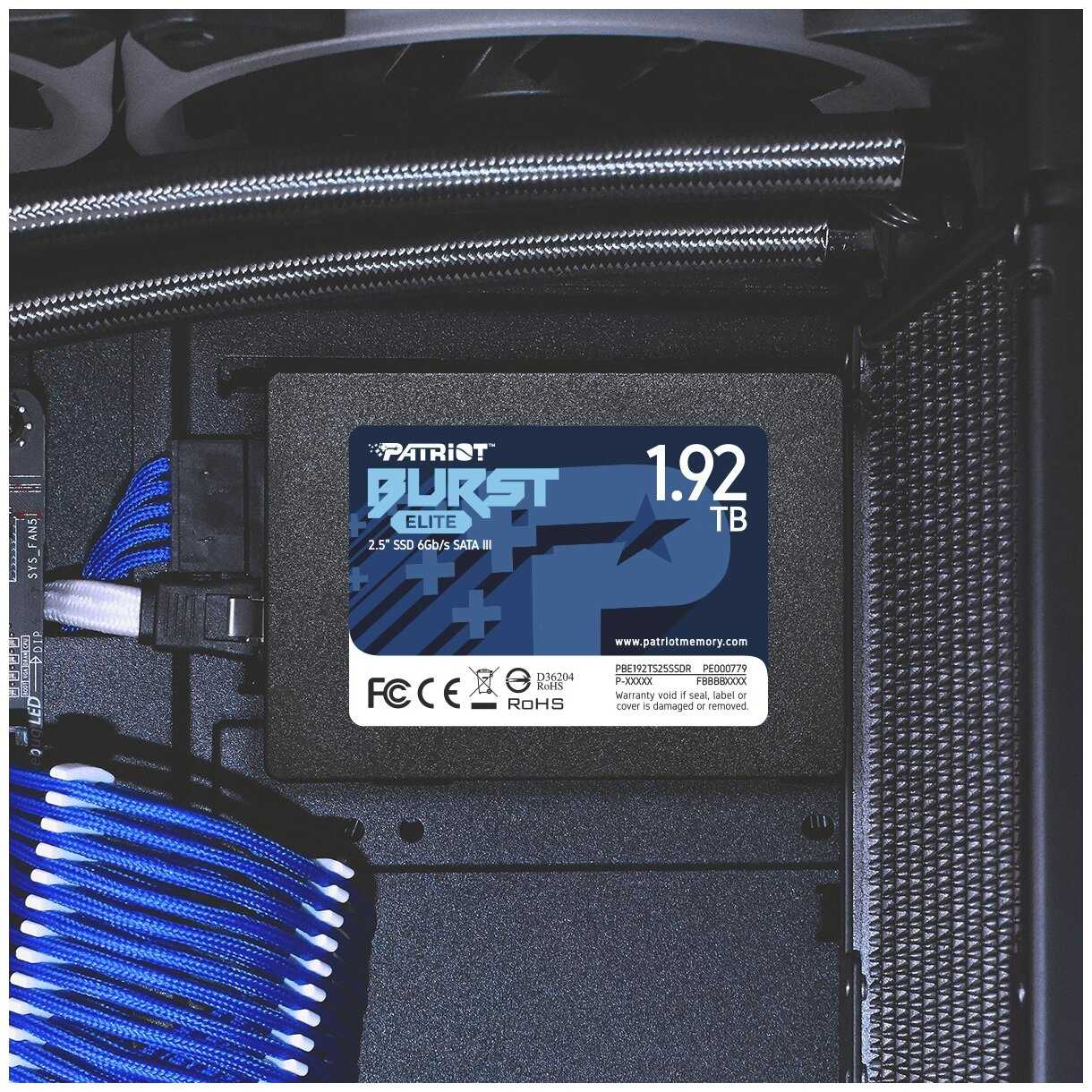 Твердотельный накопитель Patriot Memory Burst Elite SATA (PBE192TS25SSDR) фотография 4