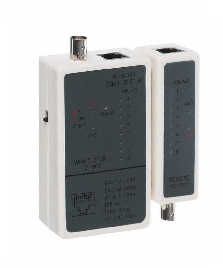 Кабельный тестер цифровой REXANT RJ-45 + BNC 5248 фотография 2