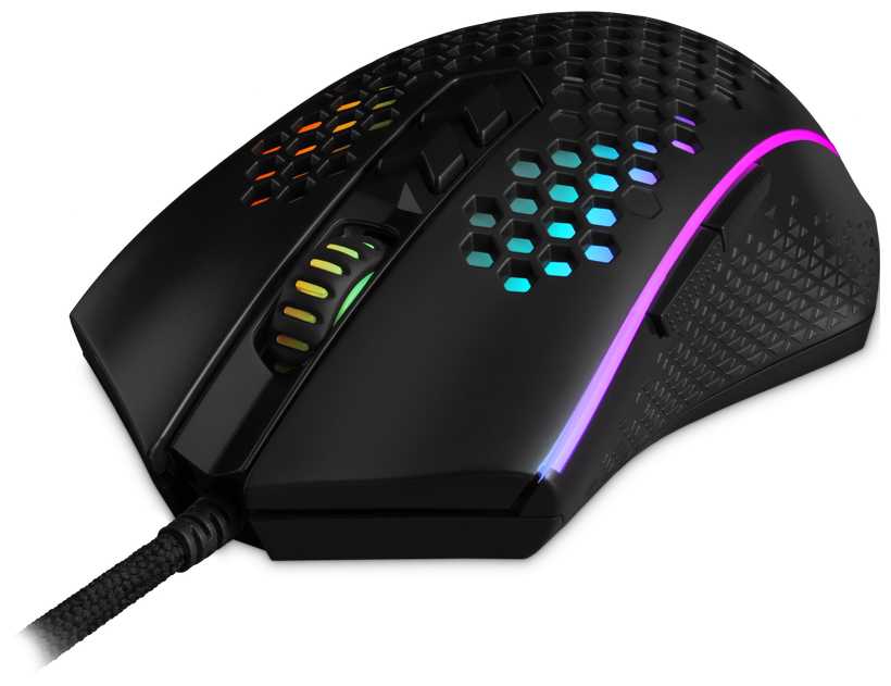 Игровая мышь компьютерная Redragon Memeanlion honeycomb, 7 кнопок, 12400 dpi фотография 1