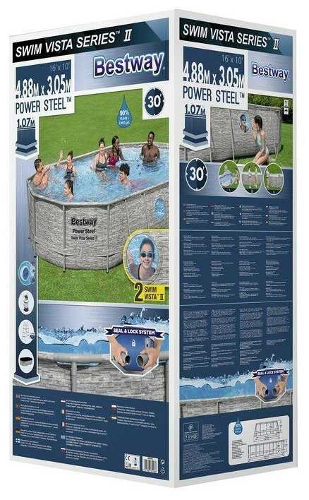 Каркасный бассейн Bestway Power Steel Swim Vista Series II фотография 18