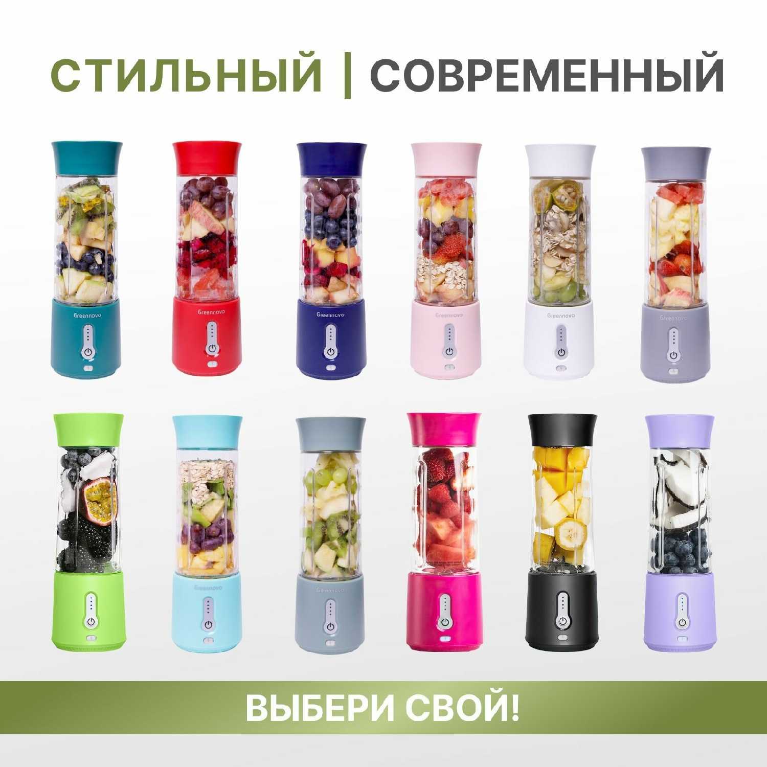 Блендер GREENNOVO Портативный беспроводной блендер фотография 13