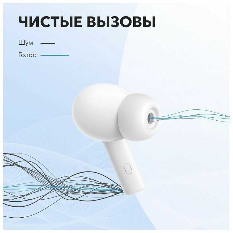 Беспроводная гарнитура ANKER, наушники с Bluetooth, вкладыши, белый, наушники с микрофоном фотография 1
