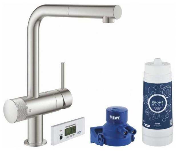 Смеситель для кухни (мойки) Grohe Blue Pure Minta 30382000, рычажный