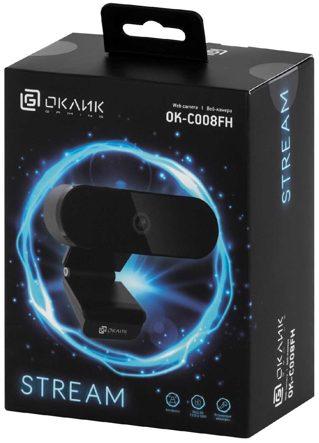 OKLICK Камера Web Оклик OK-C008FH черный 2Mpix (1920x1080) USB2.0 с микрофоном фотография 6