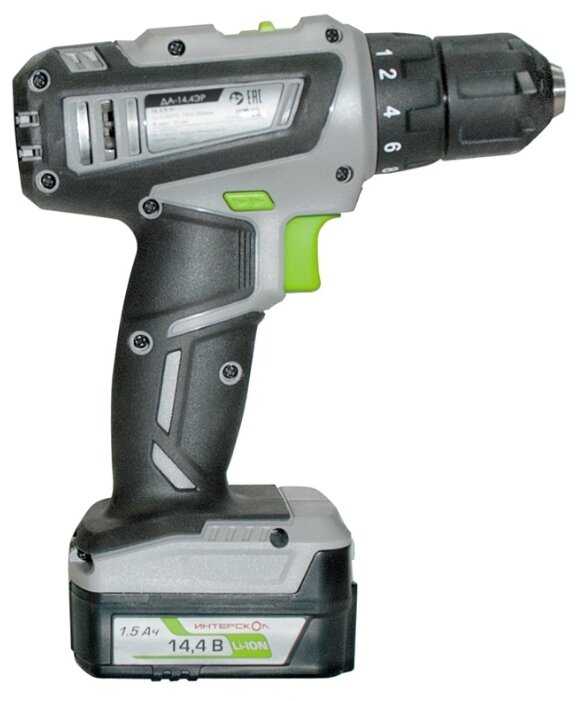 Аккумуляторная дрель-шуруповерт Интерскол ДА-14.4ЭР Домашний мастер 535.0.2.02 фотография 2