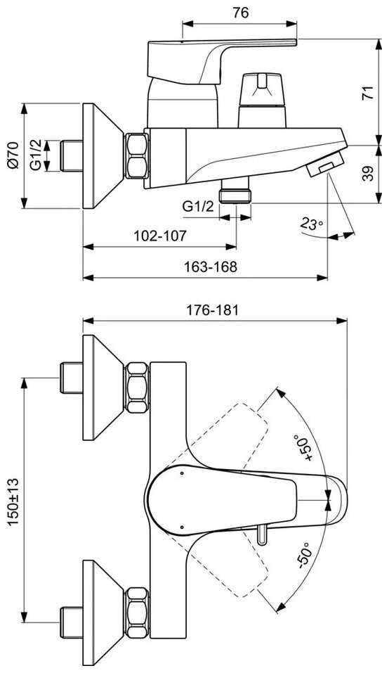 Смеситель для ванны и душа Ideal Standard CERAFINE MODEL D BC494AA фотография 1