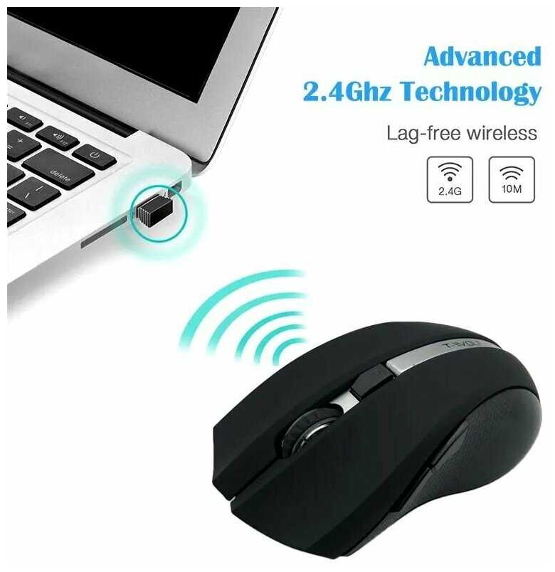 Беспроводная бесшумная компьютерная мышь T-WOLF Q5 фотография 3