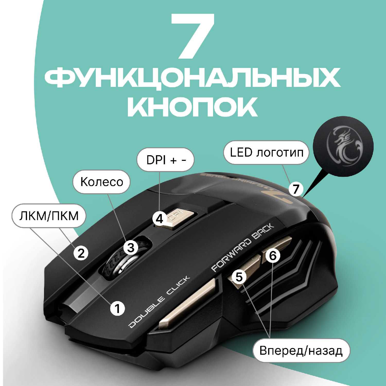 Игровая компьютерная мышь IMICE X7 RGB фотография 18