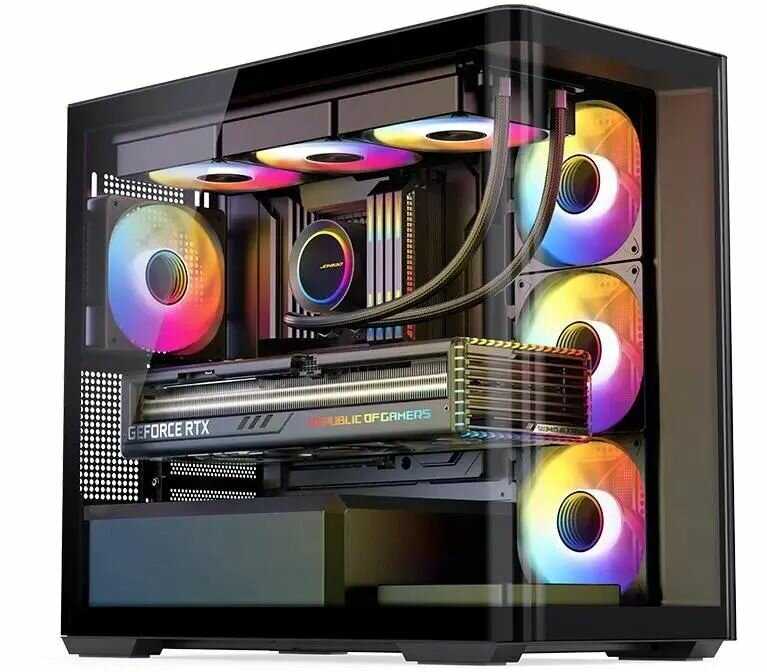 Корпус JONSBO D300 без БП, боковая панель из закаленного стекла, mini-ITX, micro-ATX фотография 24